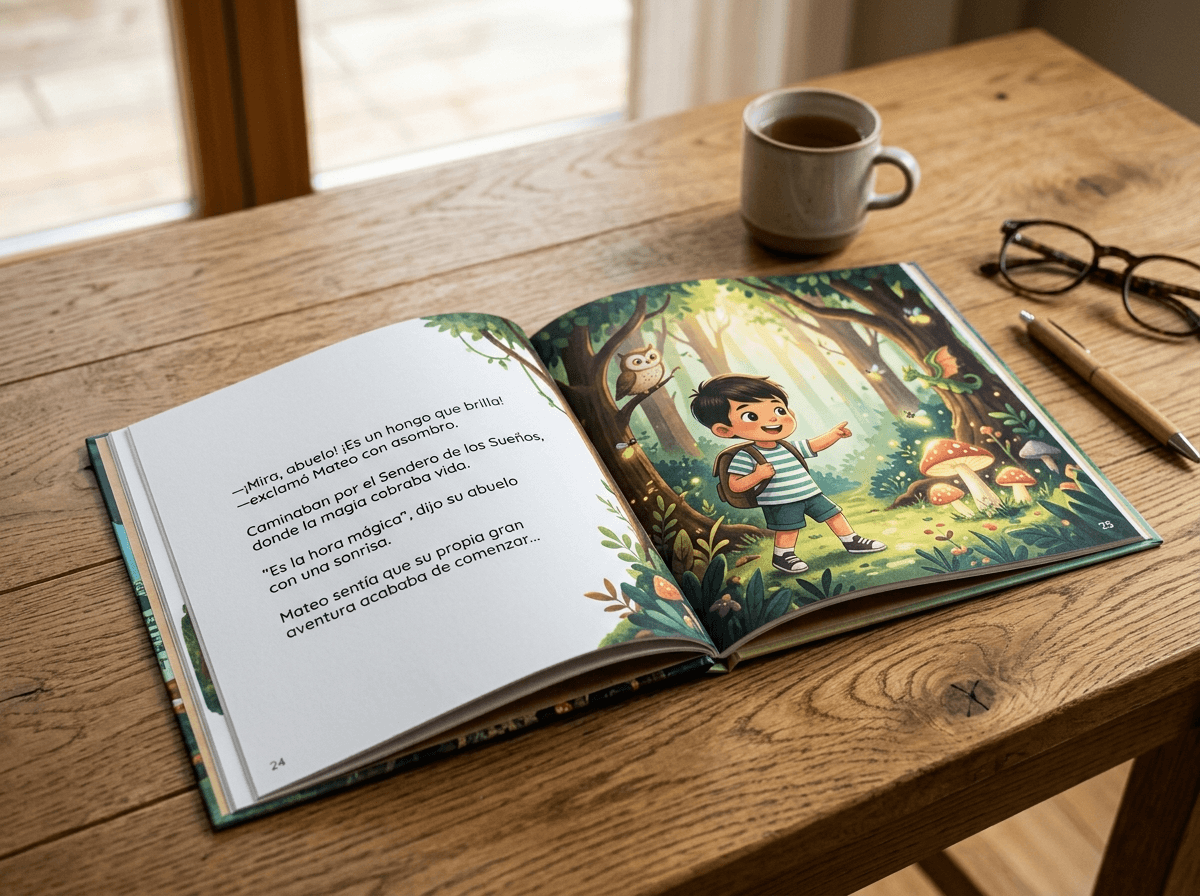 Libros personalizados en uso