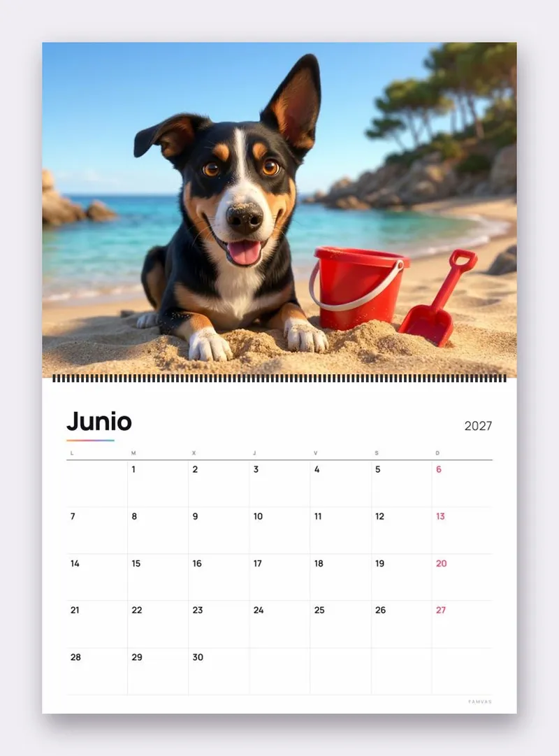 Junio: Toby en la playa