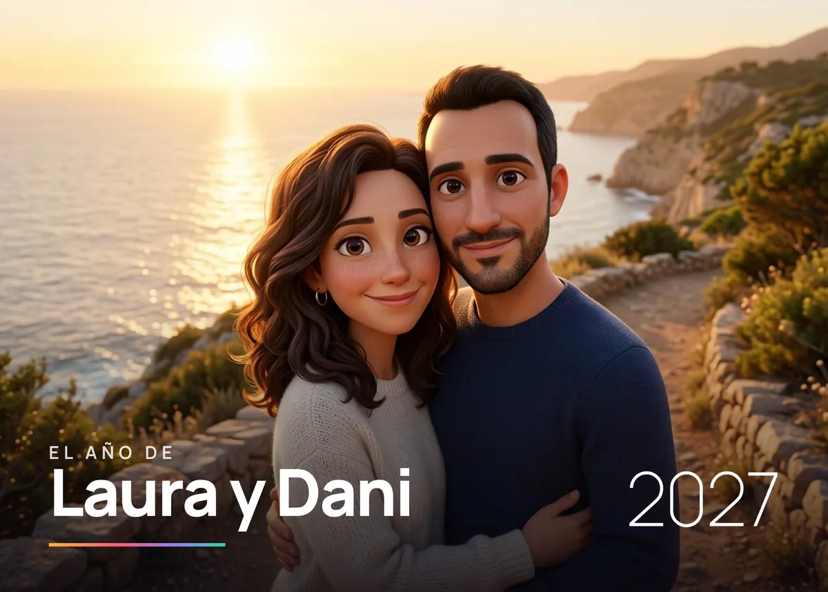 Portada de ejemplo: El año de Laura y Dani