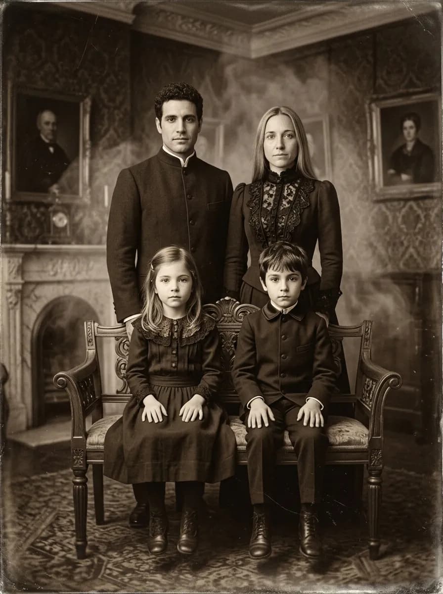 En familia: Retrato de 1900